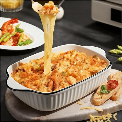 34oz Small Ceramic Casserole Dishes Set Of 4-1000ml Small Baking Dish With Handles, Suitable For Ovens And Microwaves, Compact Size Ideal For Gratins, Pasta Dishes, Tiramisu And Baked Goods