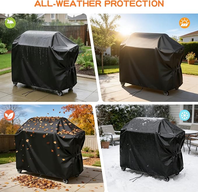 Heavy Duty Grill Cover for Recteq Backyard Beast 1000 & 1200, for Rec Tec Deck Boss 590/800 RT-590/RT-800 Wood Pellet Grill, Waterproof & Fade Resistant Outdoor BBQ Grill Cover