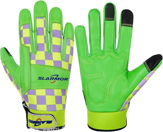 Leather-Gardening-Gloves for Women,Thorn-Proof Work-Gloves for Weeding,Digging,Planting,Pruning Yard garden Gloves