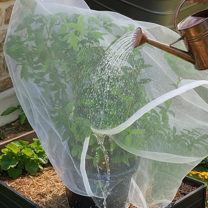 Fruit Tree Protection Bags 2.5x3.5 FT in 4 Pack | Multiple Size Garden Netting for Fruit & Vegetable Protection | White Plant Net Cover for Blueberry & Tomato | Bird & Insect Mesh Fabric Protector