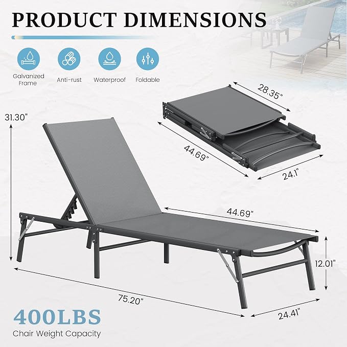 UDPATIO Patio Lounge Chairs
