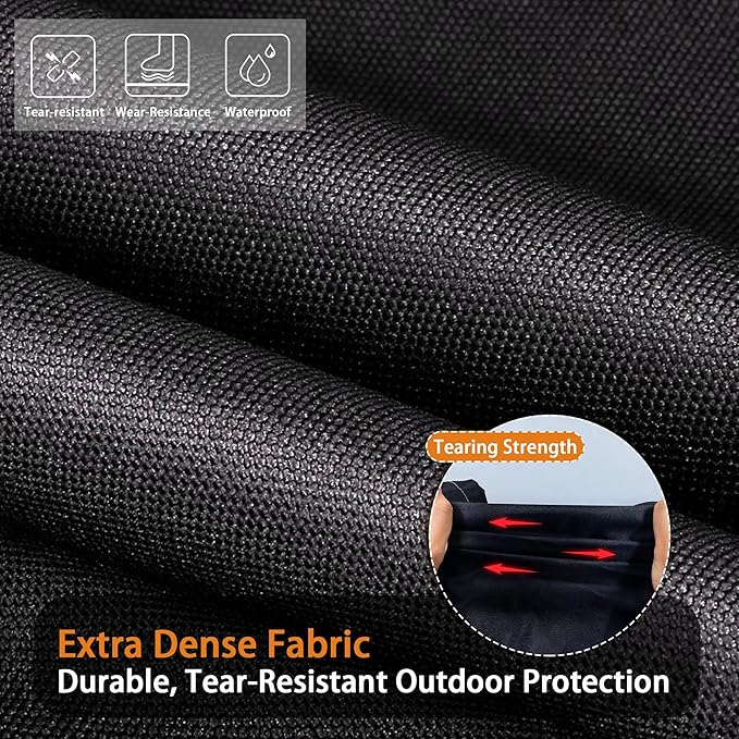 Grill Cover, Universal 58" BBQ Grill Cover for Outdoor Grill, Waterproof, Weather Resistant, Fade Resistant Gas Grill Cover with Adjustable Double Straps for Weber, Char-broil, Nexgrill, etc