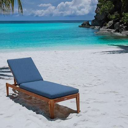 Tommy Bahama Chaise Cushion, 24" X 79" X 2.5", Bamboo Bay Cobalt