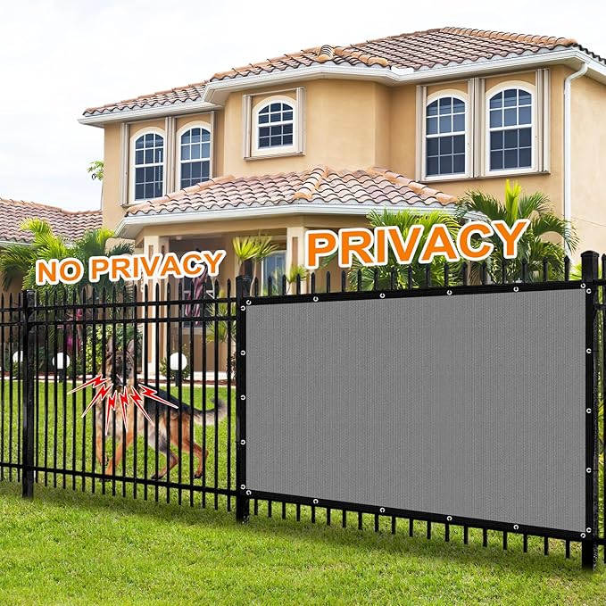 Artpuch 90% Sun Shade Cloth, 10 x 12 FT Pergola Shade Cover Canopy with Grommets, Sun Screen Fabric Tarp for Patio, Outdoor, Garden, Backyard, Blue Grey
