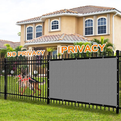 Artpuch 90% Sun Shade Cloth, 8 x 10 FT Pergola Shade Cover Canopy with Grommets, Sun Screen Fabric Tarp for Patio, Outdoor, Garden, Backyard, Blue Grey