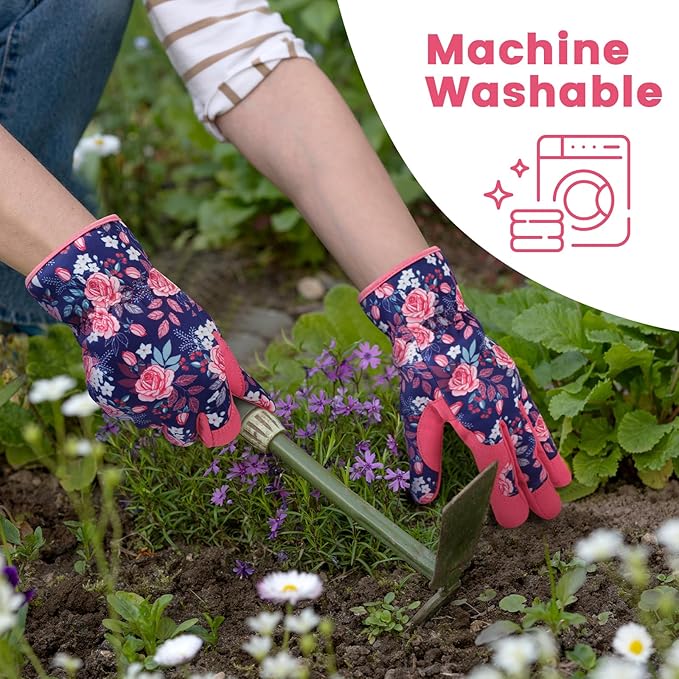 fauson Gardening Gloves - Gardening Gloves for Women Firm Grip Breathable Garden Gloves Thorn Proof for Digging, Planting