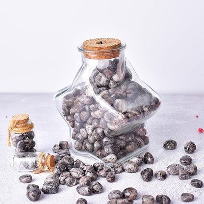 Polished Yooperlite Crystals - 72 Pcs, 0.5" 10 oz Handpicked Tumbled Gemstones Rocks, Pebbles for Reiki, Chakra, Healing Home Decor