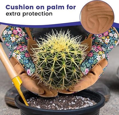 fauson Gardening Gloves - Gardening Gloves for Women Firm Grip Breathable Garden Gloves Thorn Proof for Digging, Planting