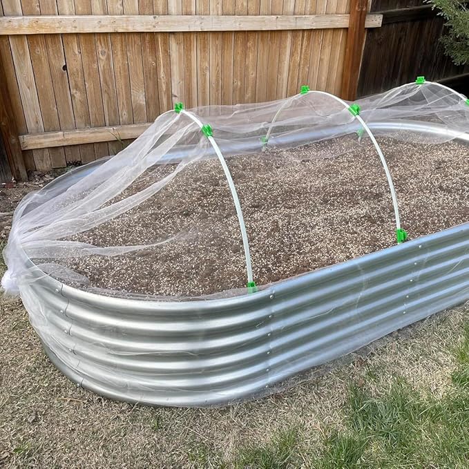 6.5X10Ft Garden Netting Pest Barrier – Ultra Fine Mesh Netting Plant Covers & Row Cover, Protects Vegetables, Fruits, Flowers from Mosquitoes, Insects, Birds, Deer & Squirrels