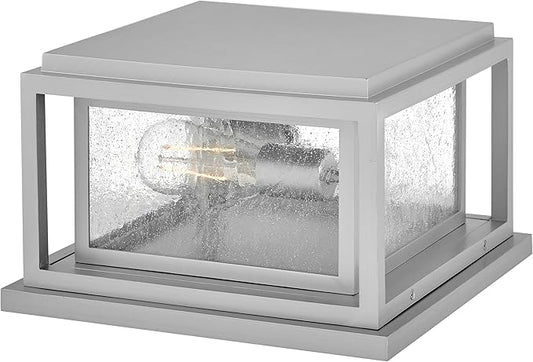 Hinkley Republic Small Pier Mount Lantern 12V, Low Voltage Satin Nickel
