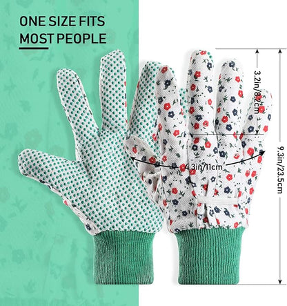 Geiserailie 4 Pairs Garden Gloves for Women Floral Gardening Work Gloves Soft Breathable Yard Cleaning, Fishing, Gardening, Weeding, Planting, Watering