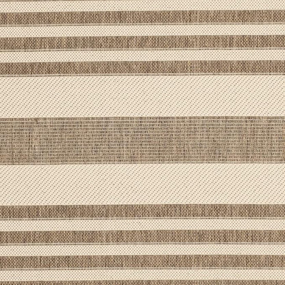 SAFAVIEH Washable Rug Outdoor Courtyard Collection - 2' x 3'7", Brown & Bone, Non-Shedding & Easy Cleaning, Ideal for Patio, Front Door, Entryway, Doormat (CY6062-242)