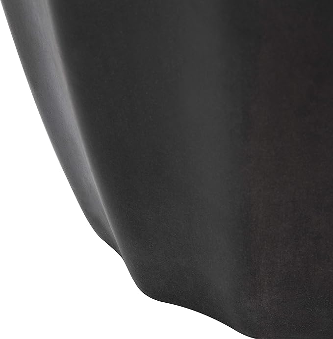 SAFAVIEH Outdoor Jaslyn Black Modern Concrete Round Accent Table