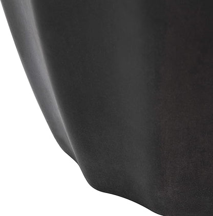 SAFAVIEH Outdoor Jaslyn Black Modern Concrete Round Accent Table