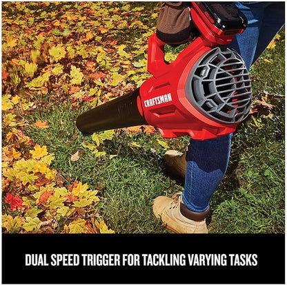 CRAFTSMAN V20 Weed Wacker and Leaf Blower Cordless Combo Kit, Includes 2.0 Ah Battery and Charger, 13 in. String Trimmer and Edger, 90 Mph Blower (CMCK197D1)