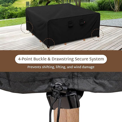 iBirdie Outdoor Patio Furniture Set Covers 96 x 96 inch Waterproof Weatherproof Square Cover, Heavy Duty 600D for Outside Dining Table and Chairs fit 8 x 8 ft, 95 x 95, 94 x 93 inch
