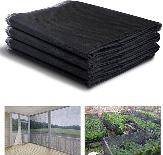 ANPHSIN Stronger Garden Mesh Netting - 10 x 33 ft PP Nanocomposite Bird Net Barrier, Mosquito Netting Screen for Outdoor Plants Vegetables Patios Balconies Terraces, Shading Rate 33% (Black)