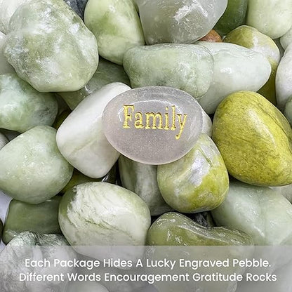 SIDONG 10 LB Jade Pebbles, 1.2-2Inch Natural Decorative Polished Jade Stones, Jade River Rocks for Succulents, Cactus, Vases, Indoor Plants, Garden Landscaping, Bamboo