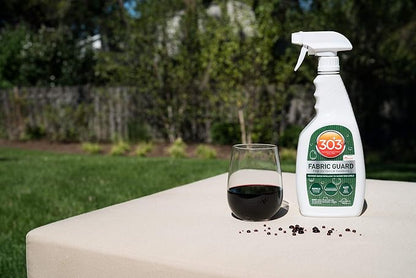 303 (30606) Products Fabric Guard - For Outdoor Fabrics - Restores Water Repellency To Factory New Levels - Repels Moisture - Prevents Stains - Safe For All Fabrics, 32 fl. oz., White