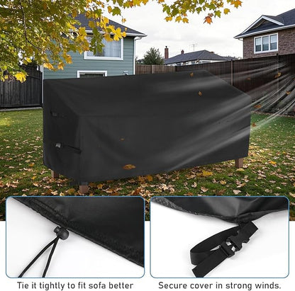 Customized Bench Cover for Outdoor Bench/Sofa ,Personalized Heavy Duty Waterproof Bench Cover for Convertible Bench/Backless Bench/Entryway Bench/Garden Bench/Glider Bench/Sofa/Loveseat/Couch