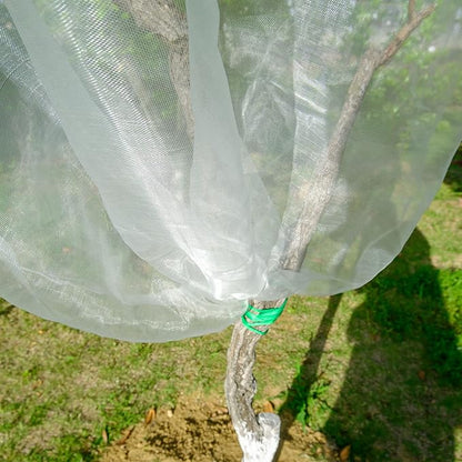 MR FIVE 3 PCS Large Drawstring Plant Covers,Bird Barrier Netting Mesh with Drawstring,Reusable Garden Netting Mesh with Drawstring,Plant Cover for Protect Fruit Tree Vegetable Flower,4.6 ftX 3.3 ft