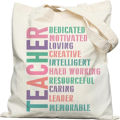 Double-Sided Canvas Tote Bag for Women with Magnetic Snap, Wide Strap & Inner Pocket for Work, Shopping, Travel