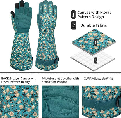 Thorn-proof Gardening and Garden Gloves,Durable Long Rose Yard Work Glove,Gifts for Men Women,Touchscreen