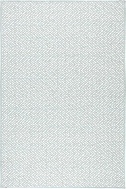 Dash & Albert Herringbone Navy Machine Washable Rug, 8.5 X 11.5 Feet, Blue Geometric Pattern