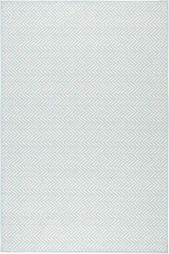 Dash & Albert Herringbone Navy Machine Washable Rug, 9.5 X 13.5 Feet, Blue Geometric Pattern