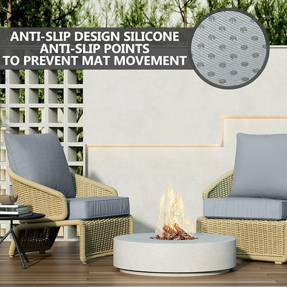 22" x 22" x 6" Outdoor Deep Seat Cushions Set - 2 Set Waterproof & Fade Resistant Patio Furniture Replacement Cushions, Non-Slip Outdoor Cushions Fit Loveseats, Couches, Chairs, and Sofas.
