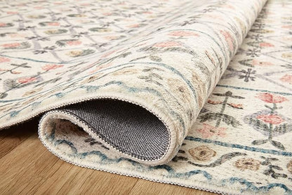 Loloi Rifle Paper Co. Eden Collection EDE-03 Lattice Ivory 2'-3" x 3'-9" Accent Rug feat. CloudPile™