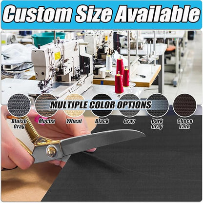 Amagenix 90% Sun Shade Cloth with Grommets, 8' x 12' Pergola Replacement Shade Cover Canopy Privacy Screen for Outdoor Patio Garden, Dark Gray (We Customized)