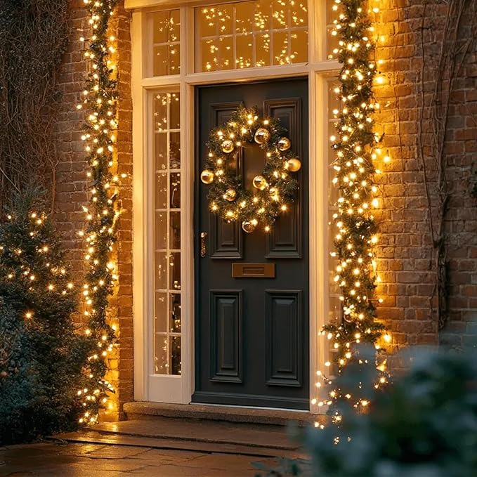 Dailyart 300 LED Warm White Christmas Lights: 36Ft Remote Control Fairy Lights with Timer - Waterproof Fairy Lights Firecracker Plug in String Lights for Garden Wedding Party