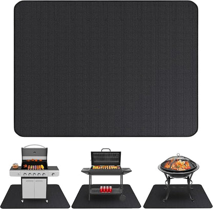 Under Grill Mats for Outdoor Grill (60 x 40 inch) Double-Sided Mat for Under Fire Pit Mat the Perfect Grill Matt for Outdoor Grill Deck Protector and BBQ Matt for Under Grill Mat for Deck