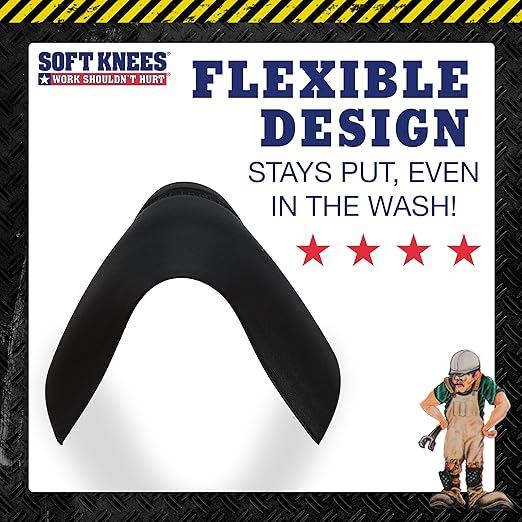 Soft Knees XL No-Strap Knee Pads for Men, 6” x 13” Knee Pad Inserts for Work Pants with Double Knee | SoftKnees Pads for Work & Construction, Knee Savers for Mens Work Pants
