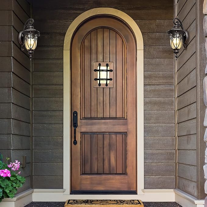 Large Dusk to Dawn Outdoor Wall Light for Garage, 23 Inch Bronze Exterior Wall Lantern Sconce for Porch, Waterproof Aluminium Light Fxitures for Outside House, Entryway, Front Door