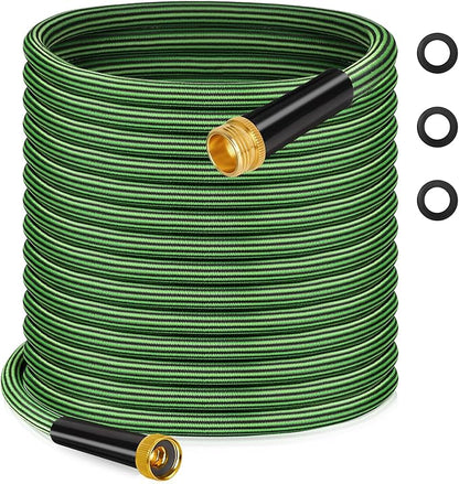 Garden Hose 75FT Non-Expandable Water Hose Flexible Kink-Free Lightweight Leak-Proof Sturdy Outdoor Hose Water Pipe for Garden Yard Lawn Camper 3/4 Inch Fittings