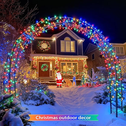 JMEXSUSS 2 Pack Solar Christmas Lights Outdoor Waterproof, Total 400LED 151FT Multi Colored Christmas Lights, 8 Modes Solar String Lights for Outside Tree Patio Garden Xmas Christmas Decorations