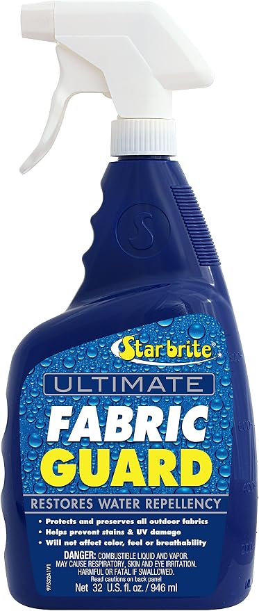 STAR BRITE Ultimate Outdoor Fabric Protection Spray - Extends Fabric Life, Restores Water Repellency, Blocks UV Rays, for Boat Covers, Awnings & More - 32 OZ (097532)