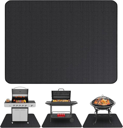 Under Grill Mats for Outdoor Grill (48 x 30 inch) Double-Sided Mat for Under Fire Pit Mat the Perfect Grill Matt for Outdoor Grill Deck Protector and BBQ Matt for Under Grill Mat for Deck