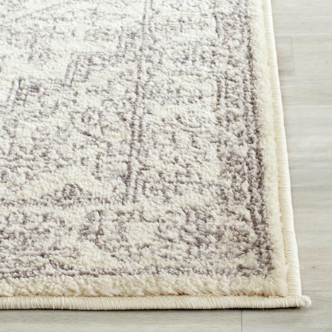 SAFAVIEH Adirondack Collection Runner Rug - 2'6" x 12', Ivory & Silver, Oriental Medallion Design, Non-Shedding & Easy Care, Ideal for High Traffic Areas in Living Room, Bedroom (ADR108B)