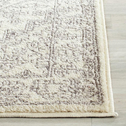 SAFAVIEH Adirondack Collection Runner Rug - 2'6" x 12', Ivory & Silver, Oriental Medallion Design, Non-Shedding & Easy Care, Ideal for High Traffic Areas in Living Room, Bedroom (ADR108B)