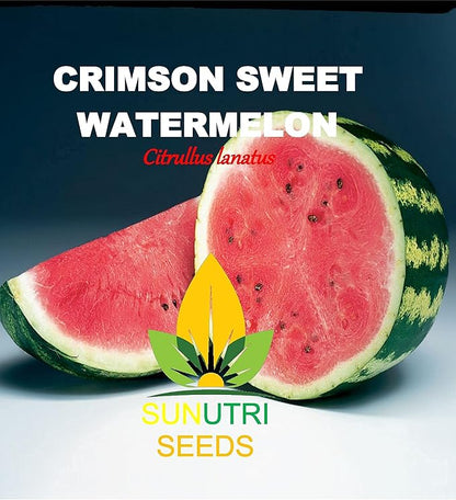 Watermelon Seeds, 50+ Crimson Sweet, Heirloom, Non GMO Seeds, Citrullus lanatus