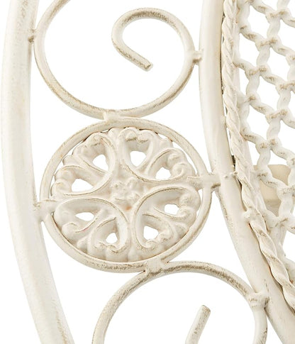 SAFAVIEH PAT5028A Outdoor Collection Semly Pearl White 3-Piece Bistro Set