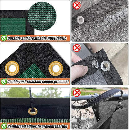KANAGAWA 4ft x 50ft Privacy Screen Fence, 90% Blockage Heavy Duty 175 GSM Fencing Mesh Net Cover for Outdoor Wall Garden Yard Backyard 80 Cable Zip Ties Included Dark Green