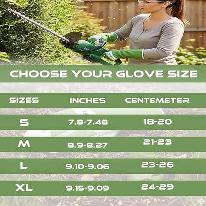 Long Gardening Gloves Leather Ladies Men Women Durable Goatskin Garden Gloves Forearm Thorn Proof Work