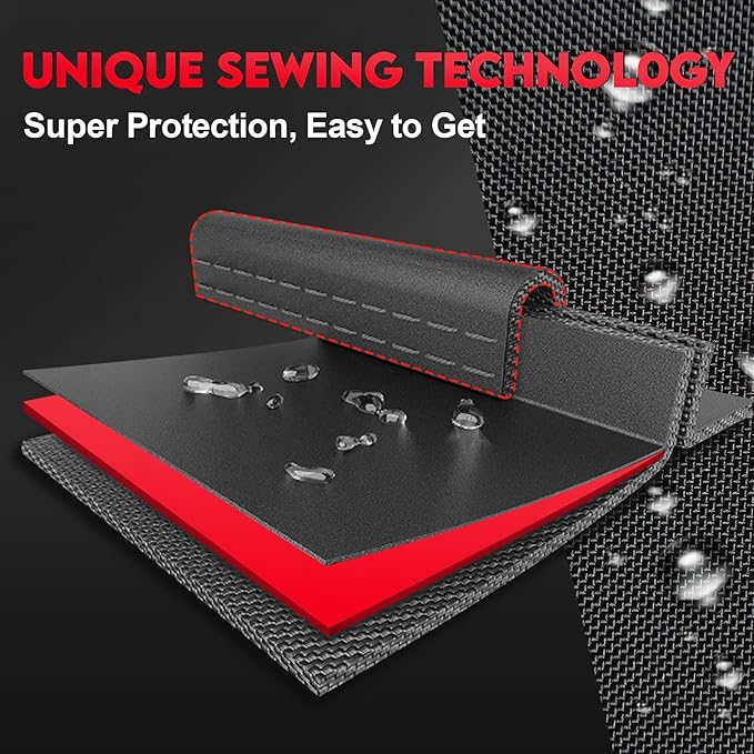 Zettum Stackable Patio Chair Cover - 600D Outdoor Chair Cover Waterproof & Heavy Duty, Lawn Furniture Stacking Seat Cover for 4 - 6 Outdoor Stackable Dining Chairs - 28 x 36 x 47 Inch