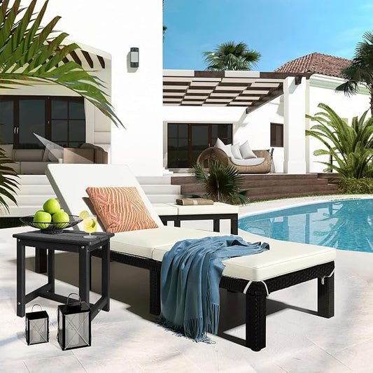 GARDENSTAR Adirondack Square Side Table,one-Tier Outdoor end Table, Patio Side Table for Pool,Porch,Backyard,Relaxing Companion