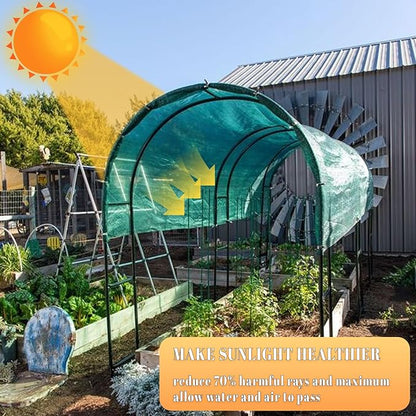 Cool Area 70% 20x20ft Sunblock Shade Cloth Cover Mesh UV Resistant Net for Garden Flower Plant Greenhouse, Dark Green