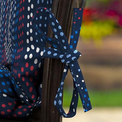 Arden 4-Pack Outdoor Patio Dining Chair Cushion, 20x44, Rain-Proof Seat Pad, Fade-Resistant Outdoor Cushion Sapphire Liberty Mosaic